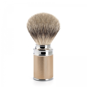 Muehle Хромированный помазок с розовым золотом, серебристый барсук 091 M 89 RG