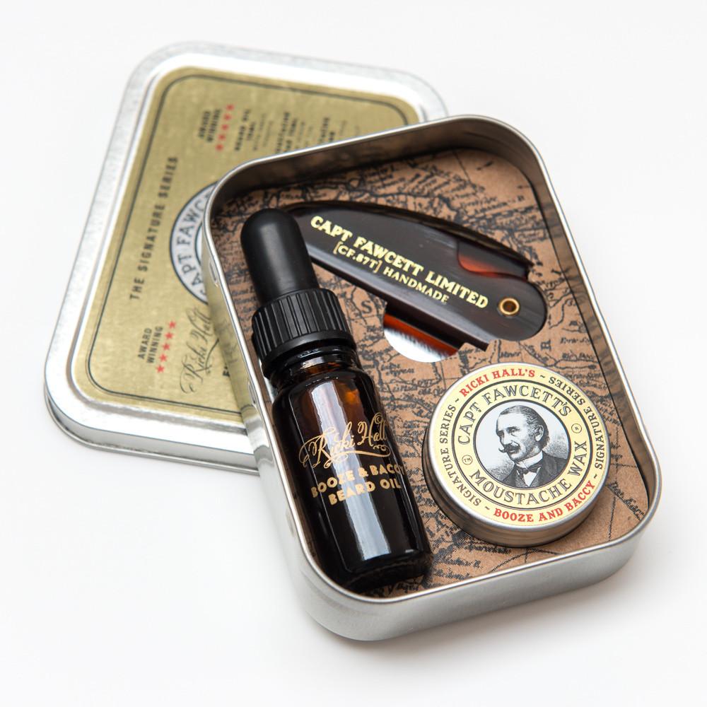 Набор для бороды CAPTAIN FAWCETT Ricki Hall Booze & Baccy Grooming Survival Kit CF500