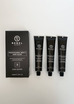 Профессиональная мужская краска для волос REBEL BARBER Dark Brown 3 RB051 