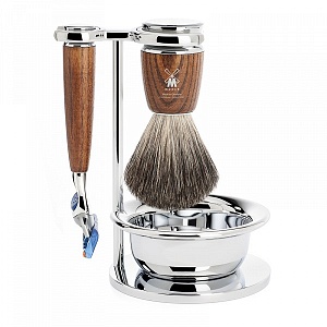 Muehle Бритваенный набор из ясеня, 4 предмета, станок Fusion S 81 H 220 SF