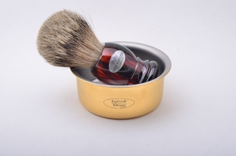 Позолоченная чаша для бритья сатинированная 1413