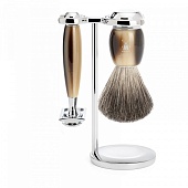 Muehle Бритвенный набор, смола, цвет рога, 3 предмета, Т-образный станок S 81 M 332 SR