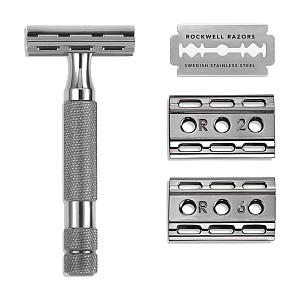 Т-образная бритва Rockwell 6C, темный хром  RR-6C-GM