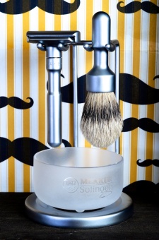 Набор сатинированный Merkur Futur, 4 предмета, Т-образный станок  750 002 