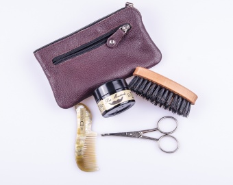 Набор для стайлинга бороды и усов Dr.Dittmar в кожаном футляре 7047