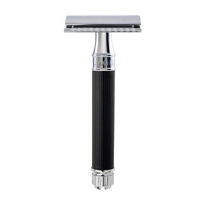 Станок Edwin Jagger DE86RC14BL хром черное резиновое покрытие Т-образный DE86RC14BL
