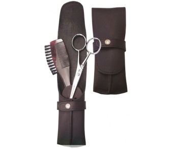 Набор для бороды и усов Dovo в кожаном чехле 806 011