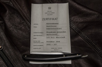 Бритва опасная из дамасска Hans Boker 5/8” 7799 