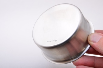 Серебристая чашка для мыла 1416