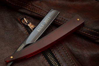 Опасная бритва Wacker Kult 4/8” 2011 акрил красн. 4/8" 