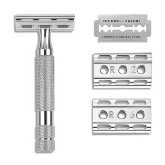 Т-образная бритва Rockwell 6C, белый хром RR-6C-WC