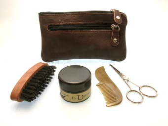 Набор для стайлинга бороды и усов Dr.Dittmar в кожаном футляре 7047