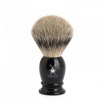 Muehle Помазок, серебристый барсук, черная смола 091 K 256