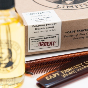 Набор для бороды CAPTAIN FAWCETT Beard Oil & Folding Pocket Beard Comb CF414