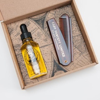 Набор для бороды CAPTAIN FAWCETT Beard Oil & Folding Pocket Beard Comb CF414
