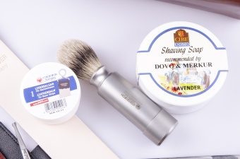 Бритвенный набор Dovo, Merkur с опасной бритвой Dovo Natural 556 056 