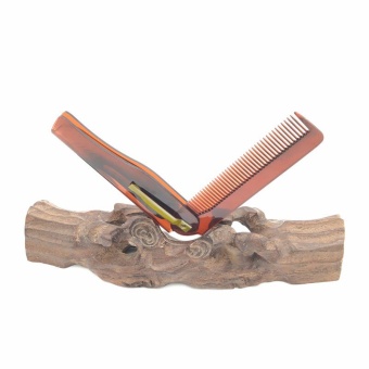 Расческа для бороды и усов складная под янтарь 230042