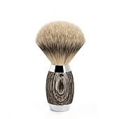 Muehle Помазок MUEHLE EDITION барсучий ворс Silvertip, мореный дуб, серебро 493 ED 3