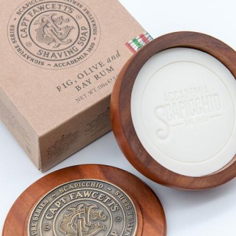 Мыло для бритья Сaptain Fawcett Scapicchio Fig, Olive & Bay Rum Shaving Soap CF5553