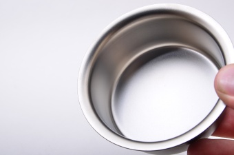 Серебристая чаша для бритья сатинированная 1415