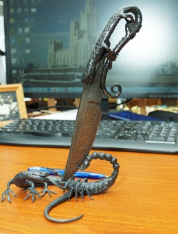 Композиция Скорпион и ящерица мозаичный дамасск 2449