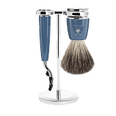 Muehle Бритвенный набор MUEHLE RYTMO, 3 предмета, темно-бирюзовая смола, станок Mach3 S 81 M 228 M3