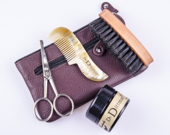 Набор для стайлинга бороды и усов Dr.Dittmar в кожаном футляре 7047