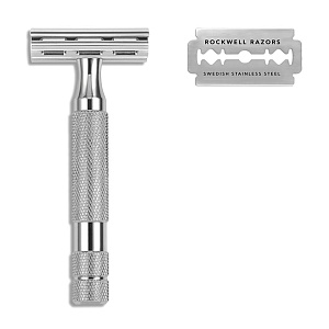 Т-образная бритва Rockwell 2C, белый хром  RR-2C-WC